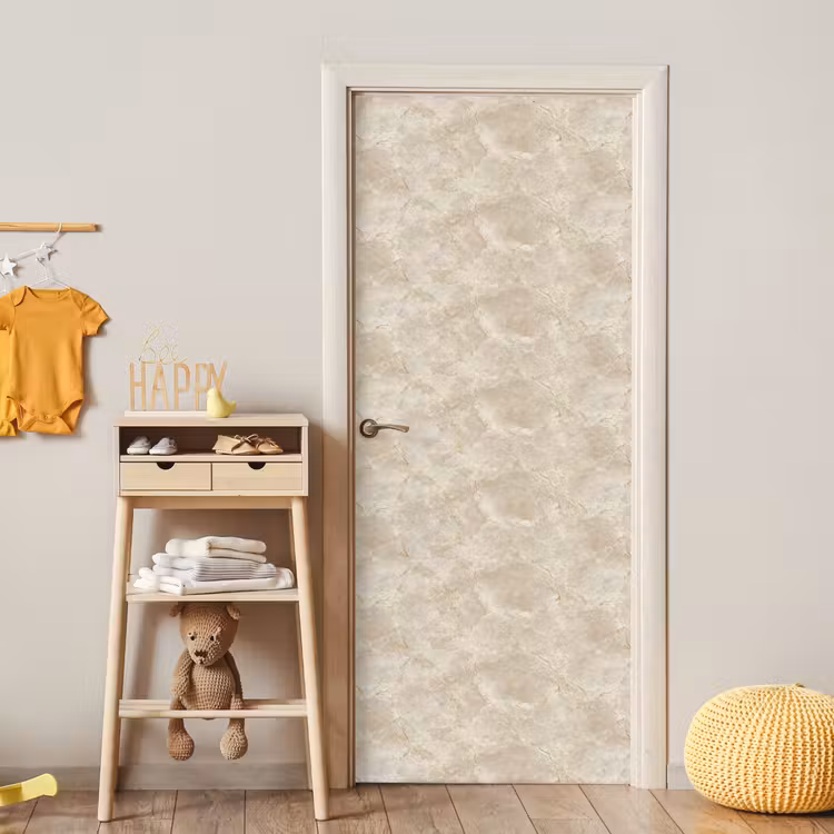 Lichtbeige - Marmer - Aders deurposter klein 289 -sfeer4