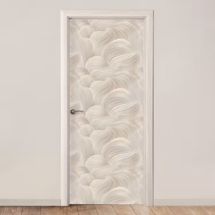 Lijnen - Waaier - Beige deurposter klein 289 -3d_beige