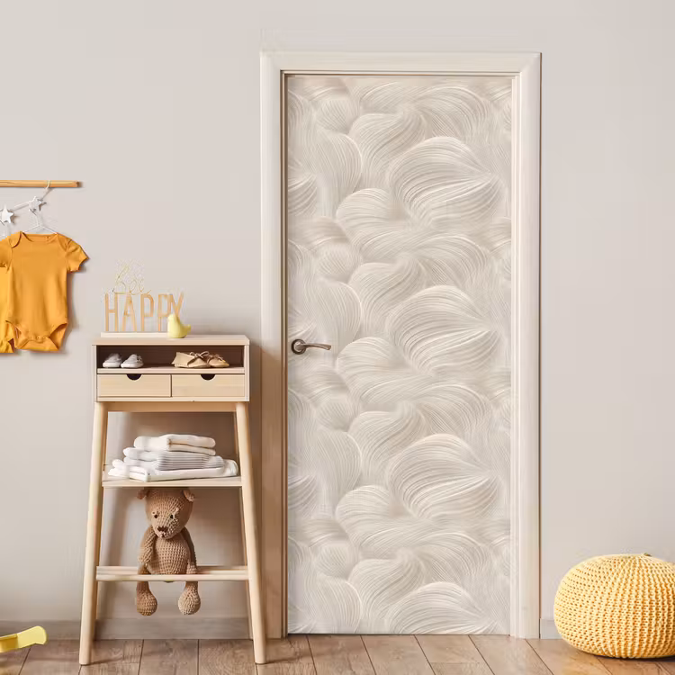 Lijnen - Waaier - Beige deurposter klein 289 -sfeer4