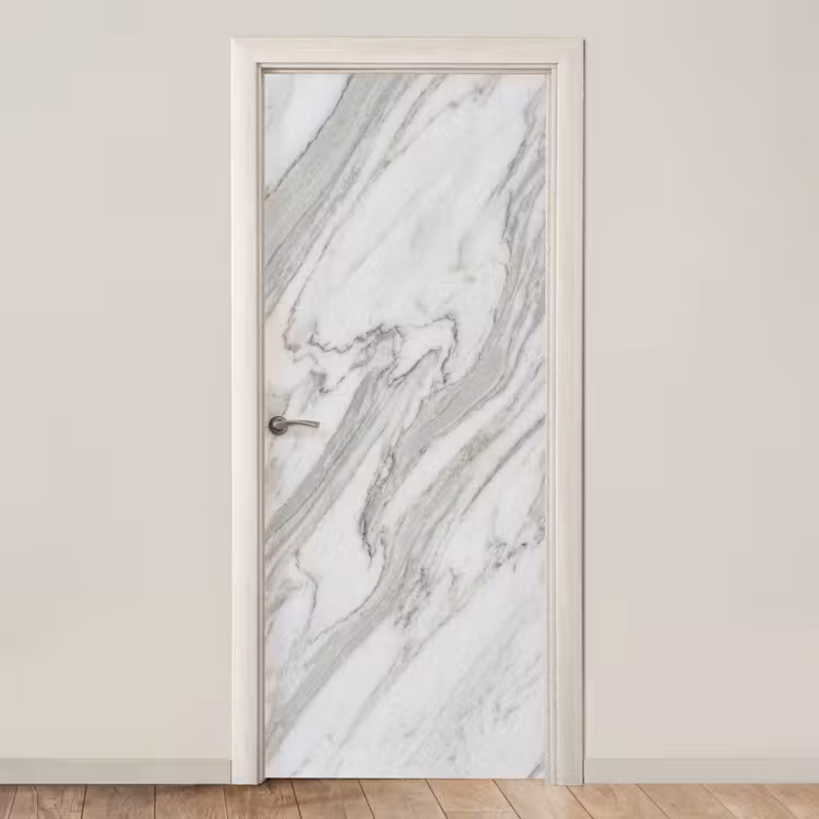Marmer - Wit - Grijs - Structuur - Modern deurposter klein -3d_beige