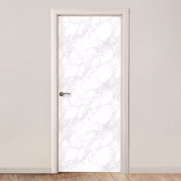 Minimalistisch - Wit - Grijze aders deurposter klein 289 -3d_beige