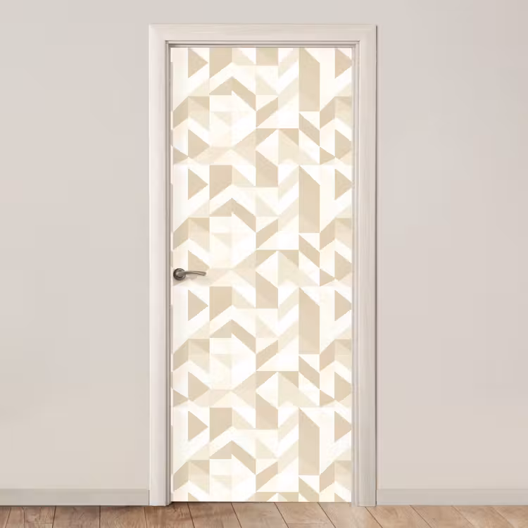 Modern - Abstract - Beige deurposter klein 289 -3d_beige
