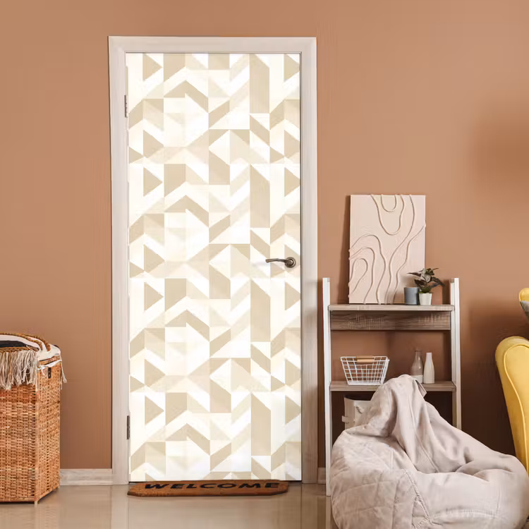 Modern - Abstract - Beige deurposter klein 289 -sfeer1