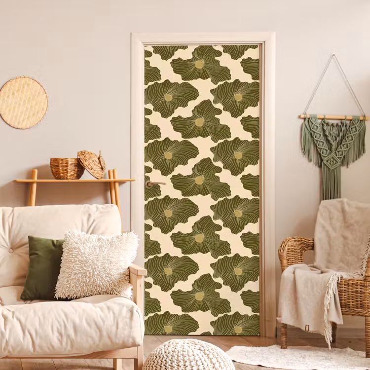 Modern - Abstract - Groen deurposter klein 289 -sfeer2