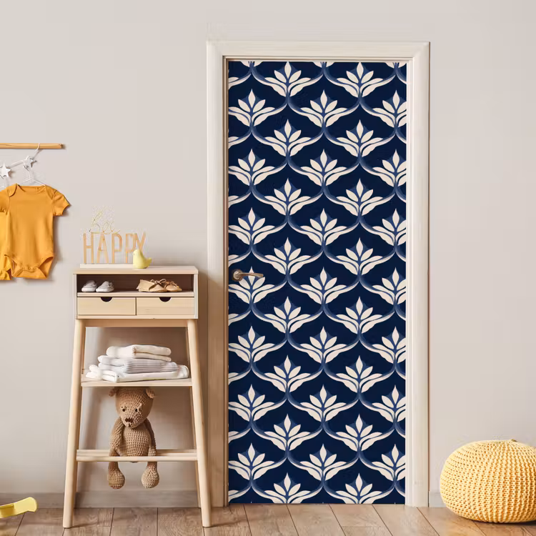 Modern - Ontwerp - Blauw deurposter klein 289 -sfeer4