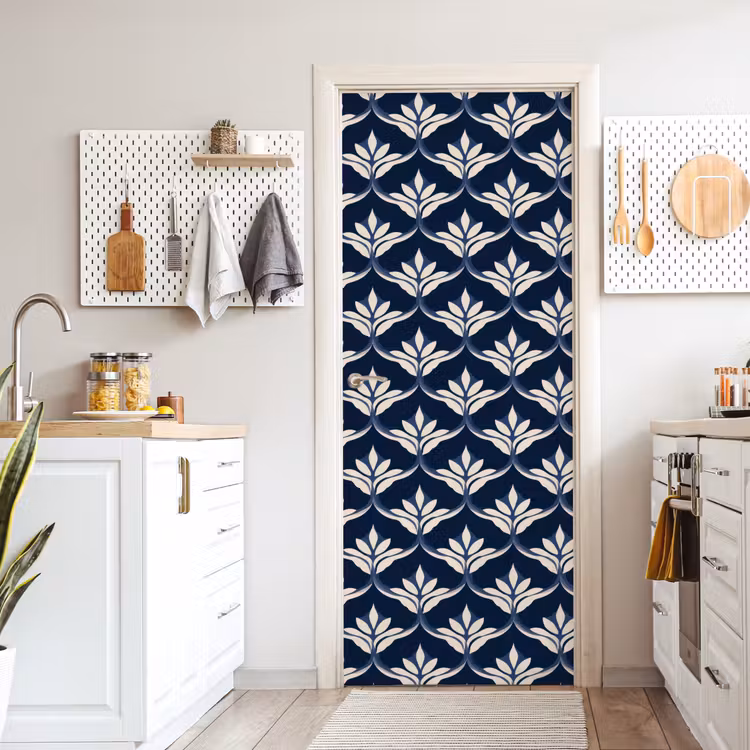 Modern - Ontwerp - Blauw deurposter klein 289 -sfeer5