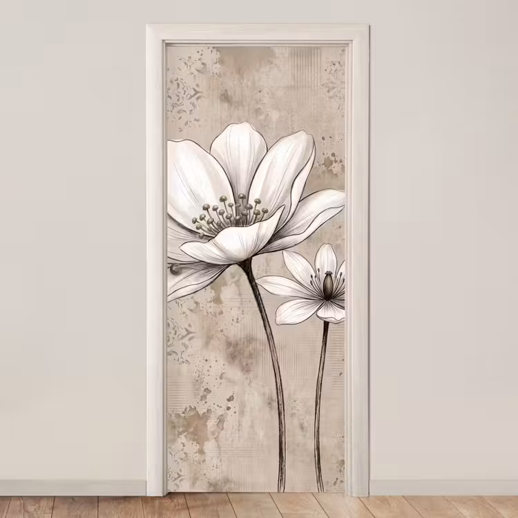 Modern - Design - Wit deurposter klein -3d_beige