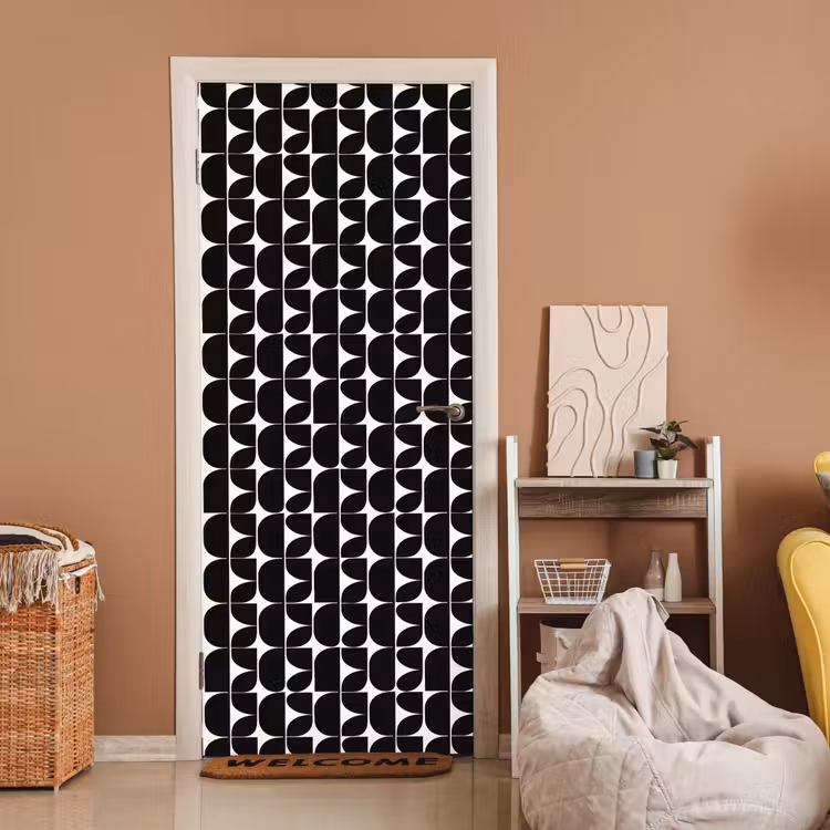 Modern - Geometrisch - Zwart deurposter klein 289 -sfeer1