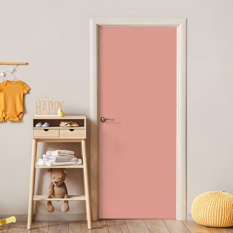 Muted - Salmon - Koraal deurposter klein 289 -sfeer4