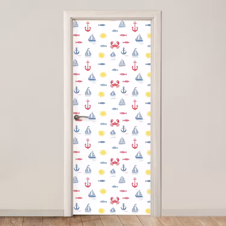 Nautisch - Illustraties - Kleurrijk deurposter klein 289 -3d_beige