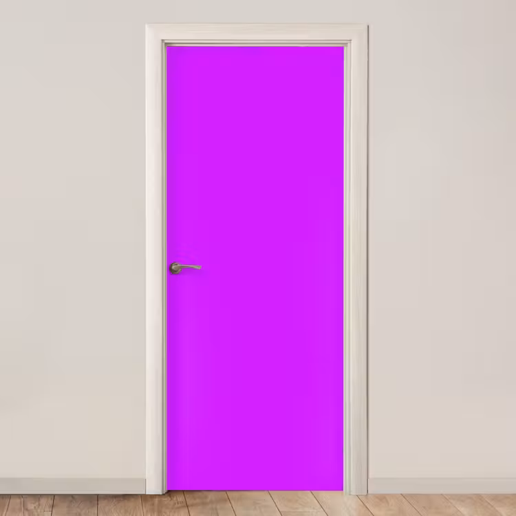 Neon - Orchid - Paars deurposter klein 289 -3d_beige