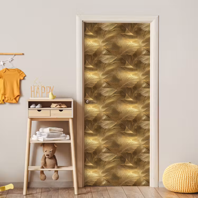 Palm - Waaier - Goud deurposter klein 289 -sfeer4
