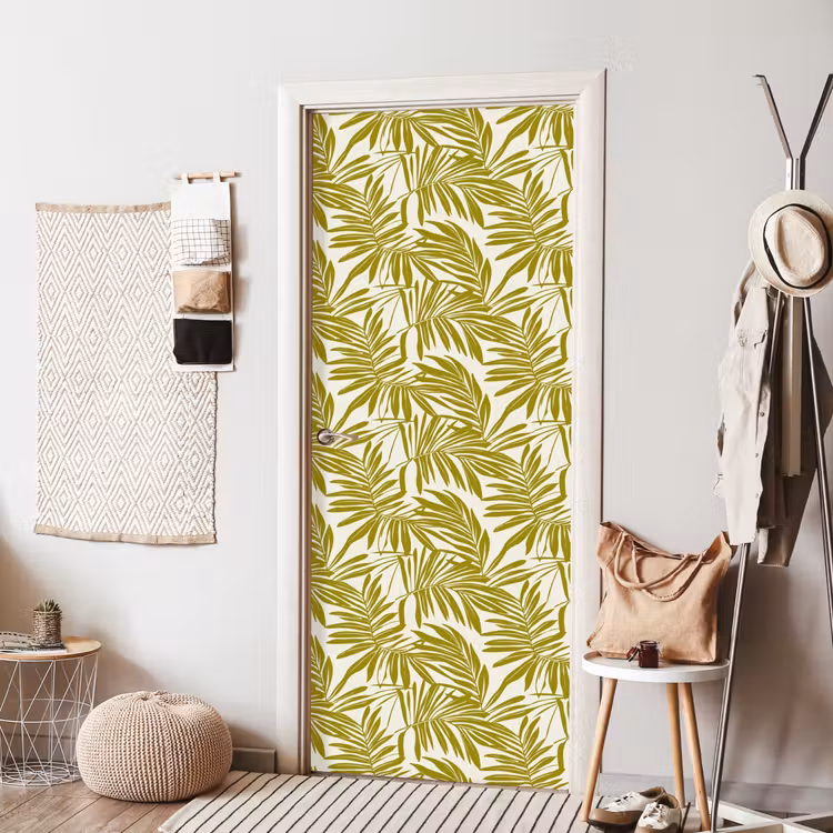 Palmblad - Patroon - Groen deurposter klein 289 -sfeer6