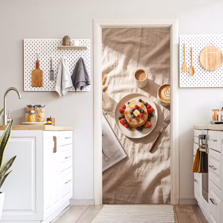 Pannenkoeken - Bessen - Ontbijt - Modern - Beige deurposter klein -sfeer5