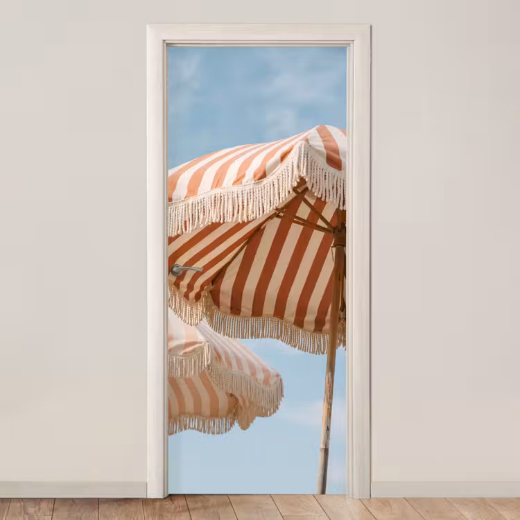Parasol - Lucht - Rood deurposter klein -3d_beige