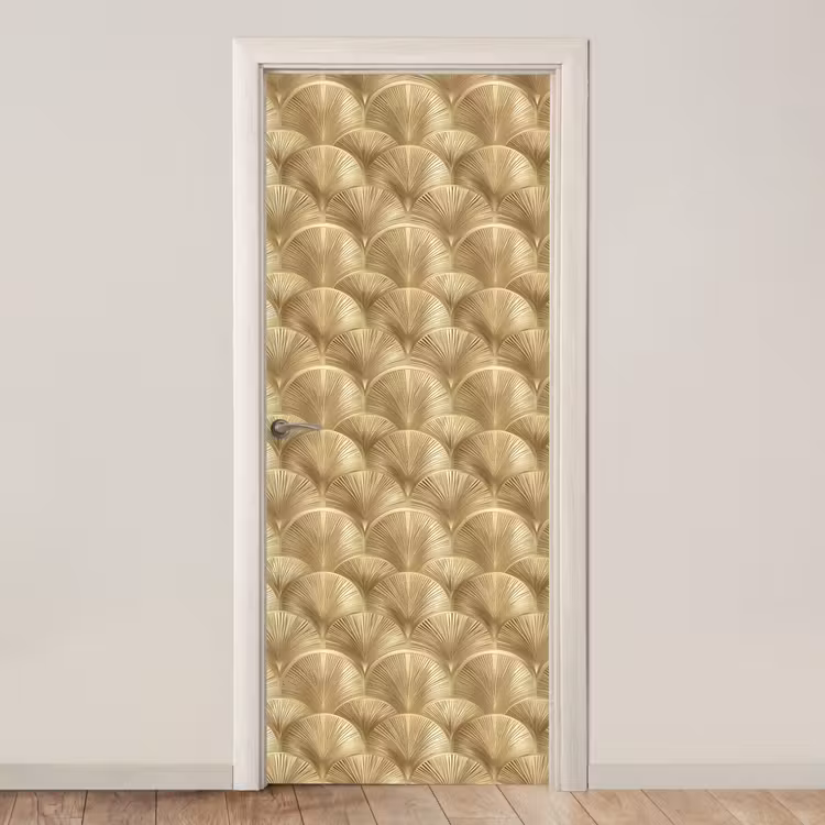 Patroon - Waaier - Goud deurposter klein 289 -3d_beige