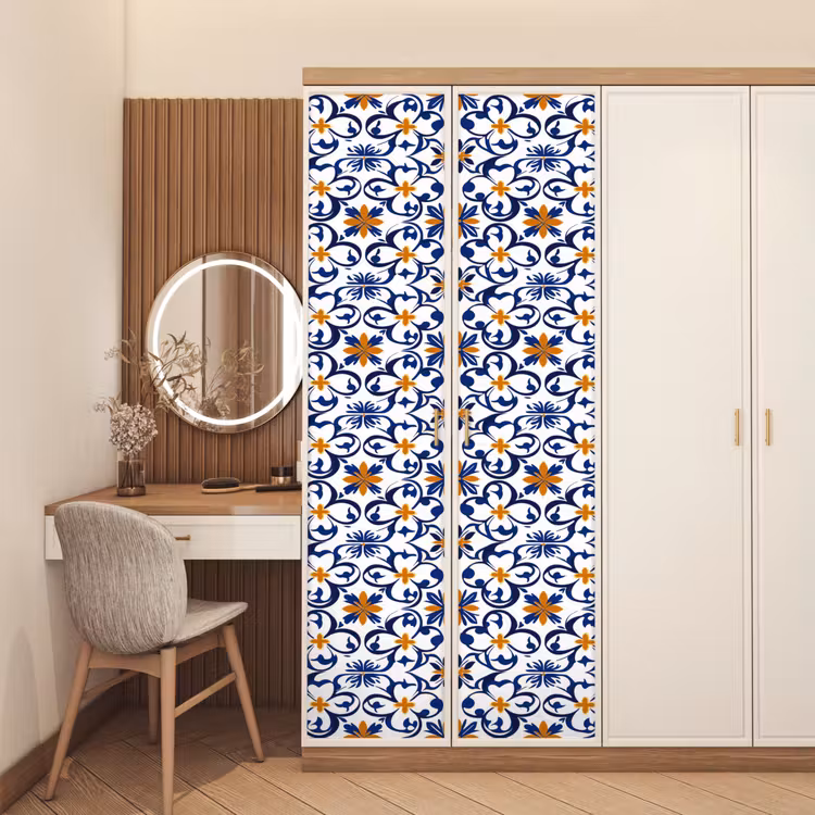 Patroon - Modern - Kleurrijk deurposter klein 289 -sfeer3