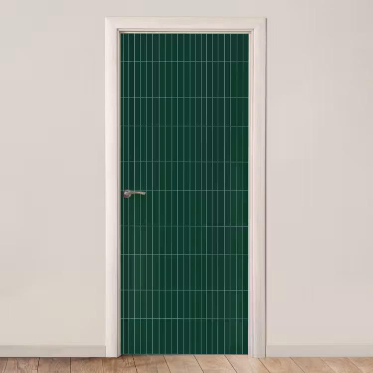 Patroon - Tegels - Donkergroen deurposter klein 289 -3d_beige