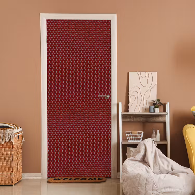 Penny - Mozaïek - Rond - Rood deurposter klein 289 -sfeer1