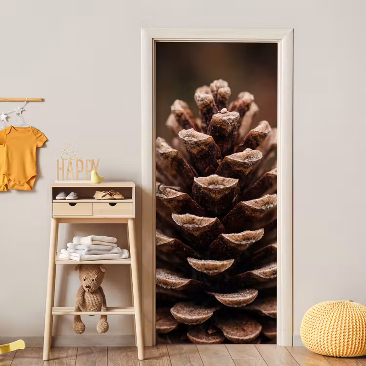 Dennenappel - Bos - Herfst - Bruin - Sfeervol deurposter klein -sfeer4