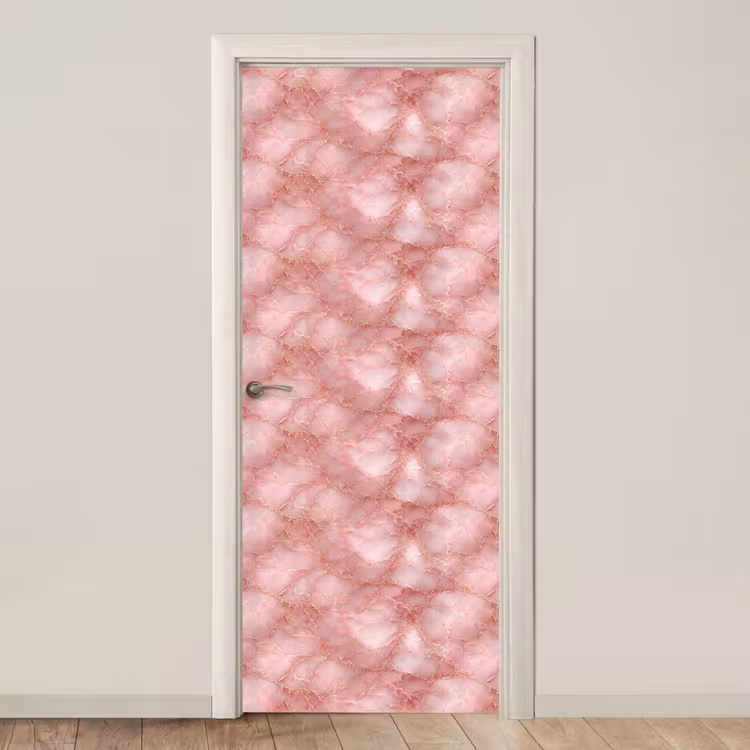 Roze - Kwarts - Goud - Marmer deurposter klein 289 -3d_beige