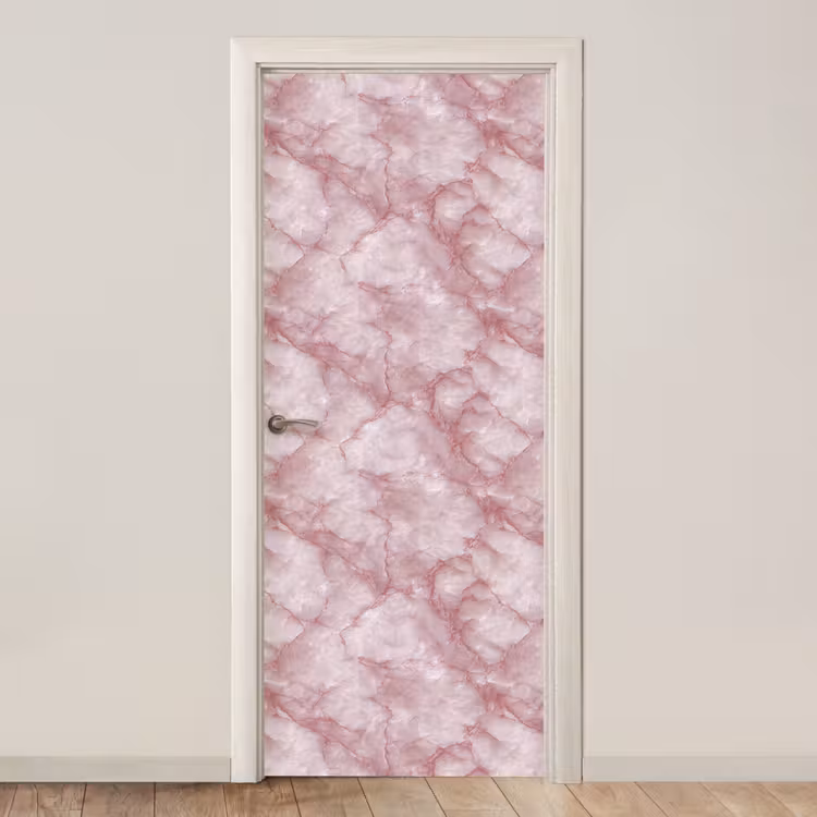 Roze - Kwartsmarmer - Aders deurposter klein 289 -3d_beige