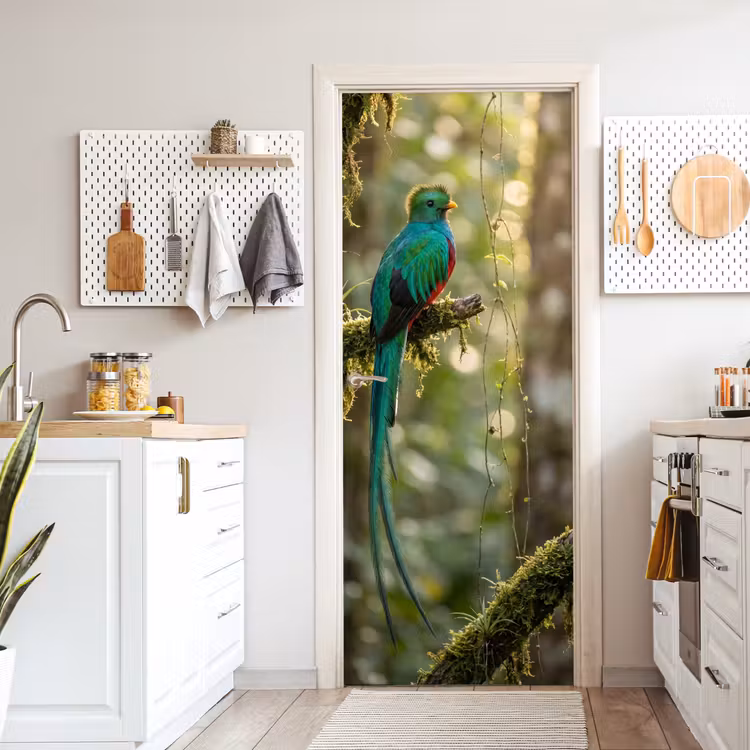 Quetzal - Jungle - Natuur - Groen deurposter klein -sfeer5