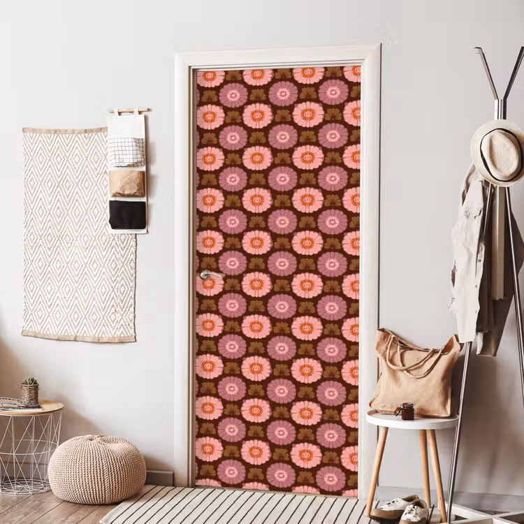 Retro - Madelief - Roze deurposter klein 289 -sfeer6