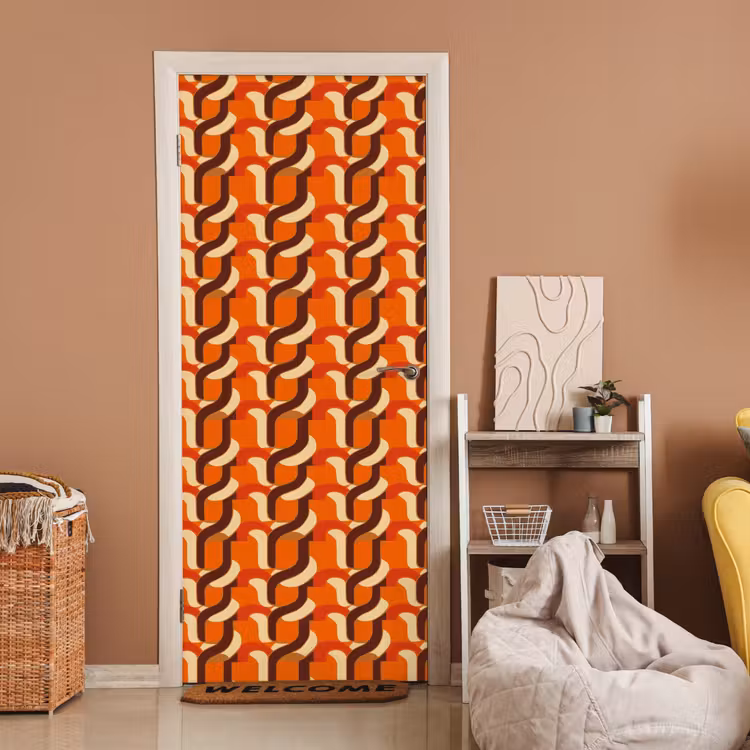 Retro - Modern - Kleurrijk deurposter klein 289 -sfeer1