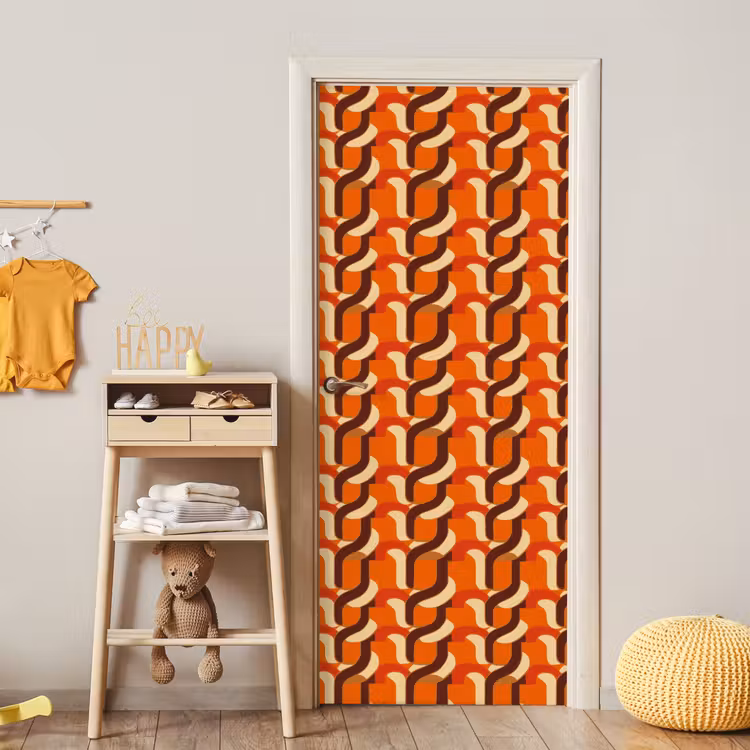 Retro - Modern - Kleurrijk deurposter klein 289 -sfeer4