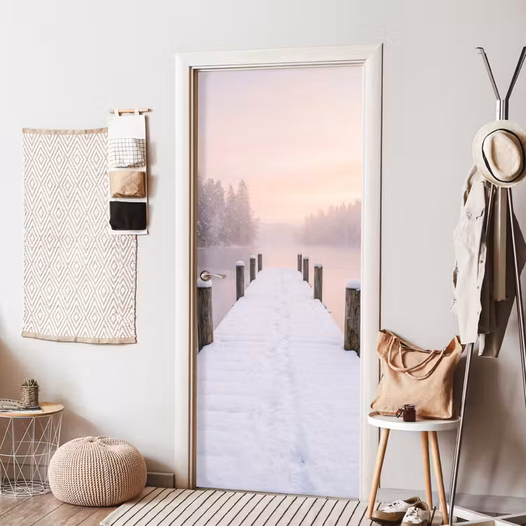 Steiger - Meer - Mist - Winter - Serene deurposter klein -sfeer6
