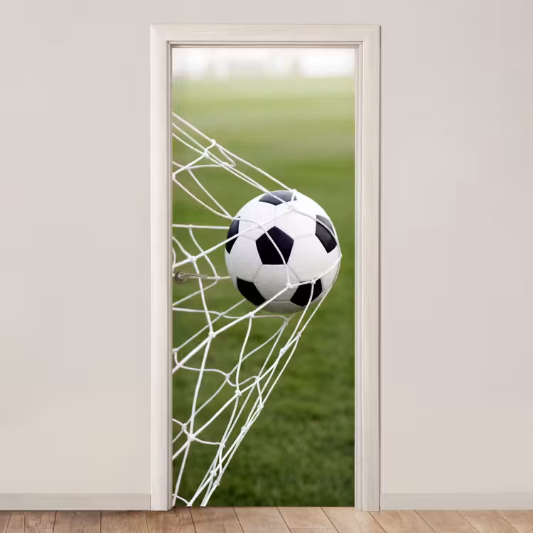 Voetbal - Goal - Net - Sport deurposter klein -3d_beige
