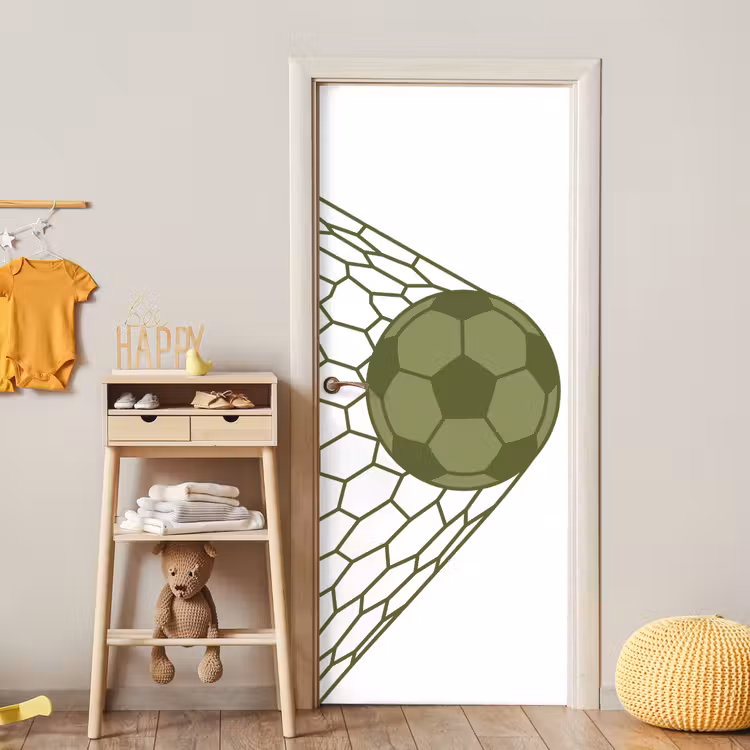 Voetbal - Goal - Sport - Groen deurposter klein -sfeer4