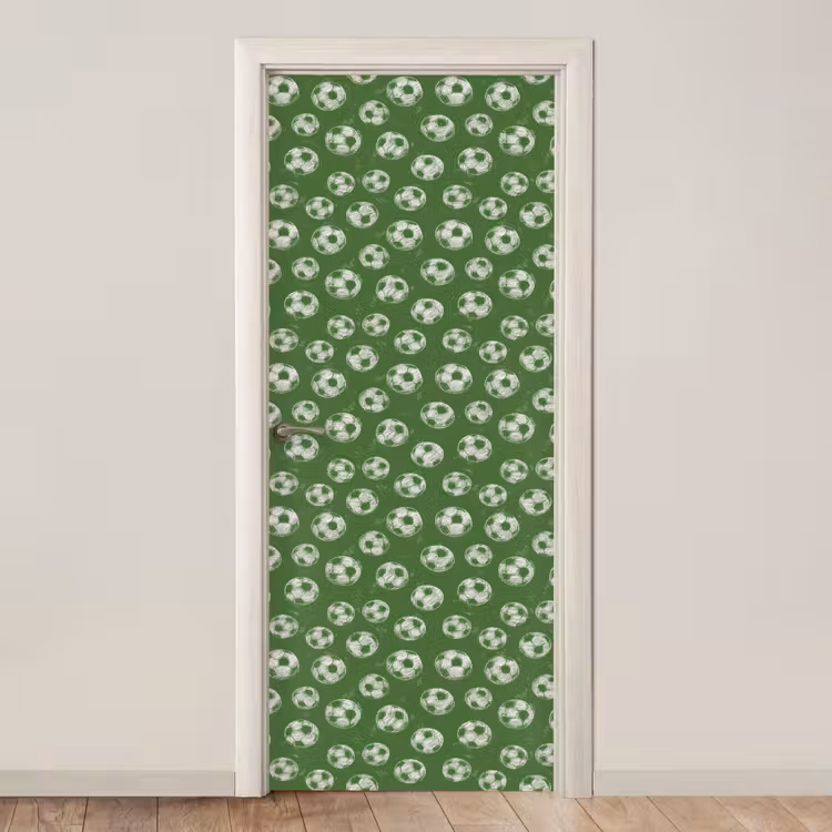 Voetbal - Sport - Groen deurposter klein 289 -3d_beige