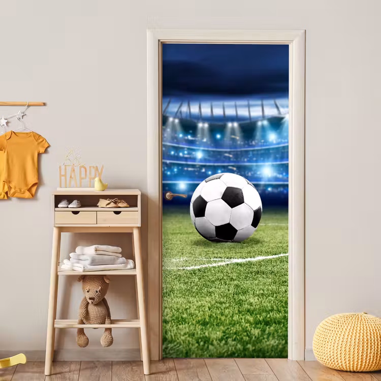 Voetbal - Stadion - Bal - Jongens deurposter klein -sfeer4