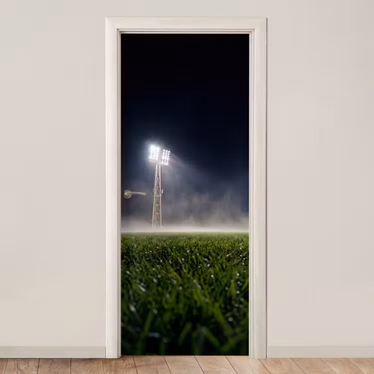 Stadion - Lichtmast - Sport - Nacht deurposter klein -3d_beige
