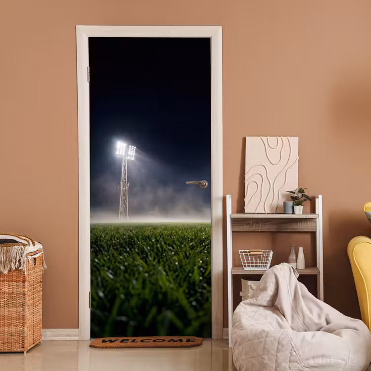 Stadion - Lichtmast - Sport - Nacht deurposter klein -sfeer1