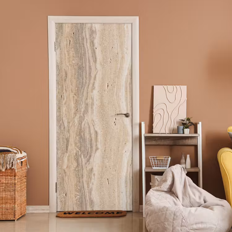 Steen - Patroon - Textuur - Natuurlijk - Beige deurposter klein -sfeer1