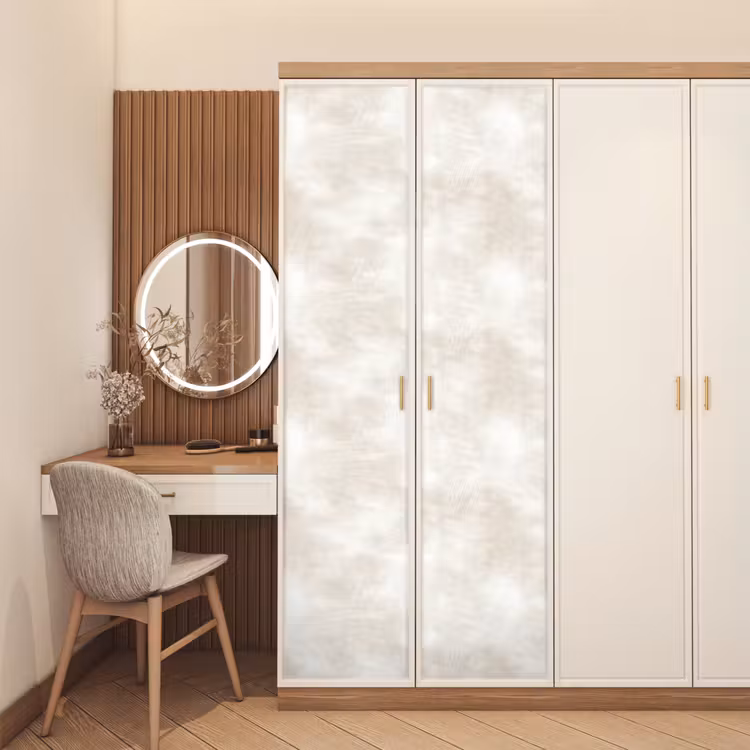 Subtiel - Structuur - Beige deurposter klein 289 -sfeer3