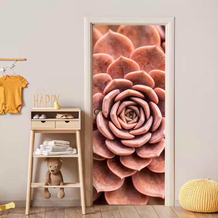 Vetplant - Organisch - Roze deurposter klein -sfeer4