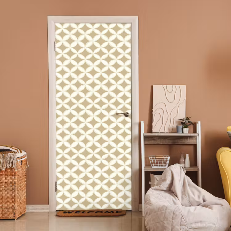 Symmetrisch - Motief - Beige deurposter klein 289 -sfeer1