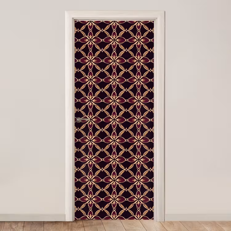 Symmetrisch - Tegel - Burgundy deurposter klein 289 -3d_beige