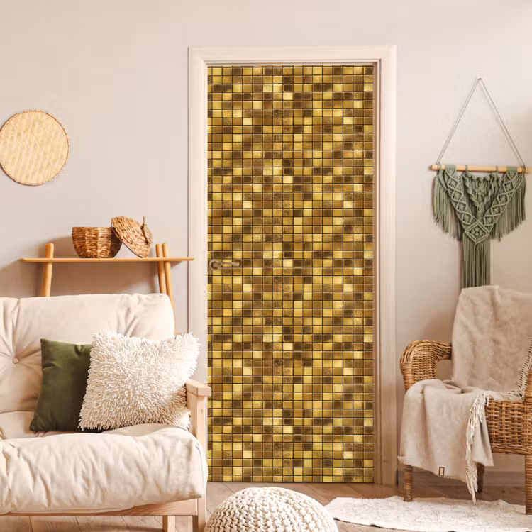 Tegels - Mozaïek - Luxe - Warm Goud deurposter klein 289 -sfeer2