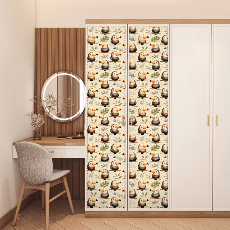 Toekans - Exotisch - Kleurrijk deurposter klein 289 -sfeer3