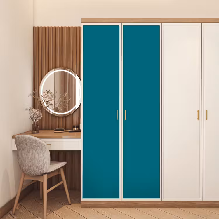 Tropical - Peacock - Blauw deurposter klein 289 -sfeer3