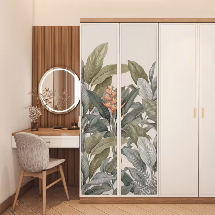 Tropisch - Planten - Modern - Groen deurposter klein -sfeer3