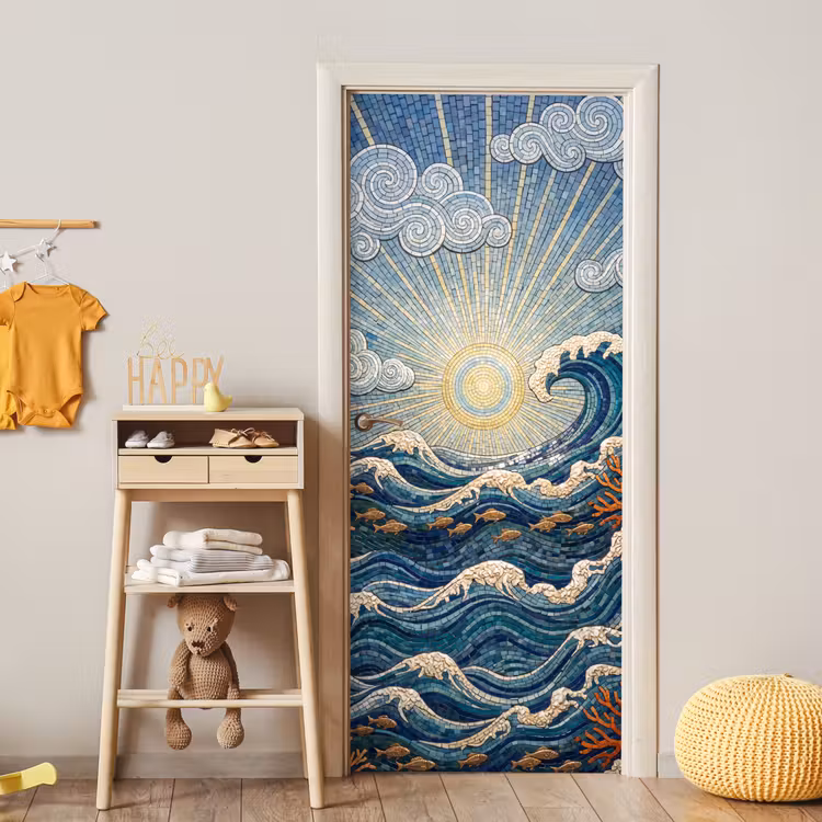 Onderwater - Koraal - Vis - Natuur - Kunst deurposter klein -sfeer4