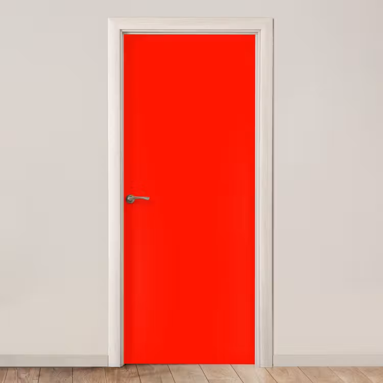 Vibrant - Vermilion - Rood deurposter klein 289 -3d_beige