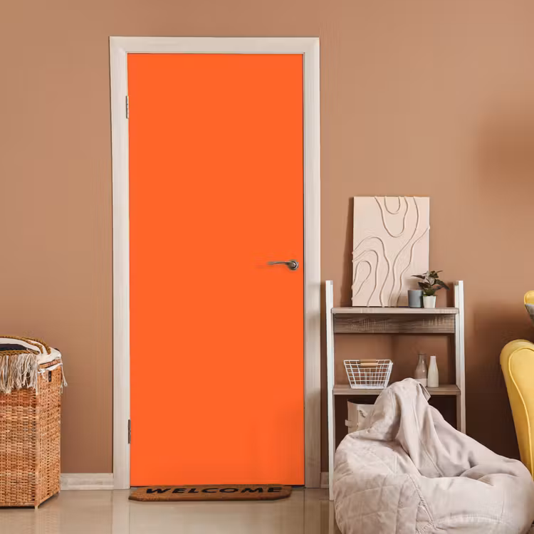 Vivid - Amber - Oranje deurposter klein 289 -sfeer1