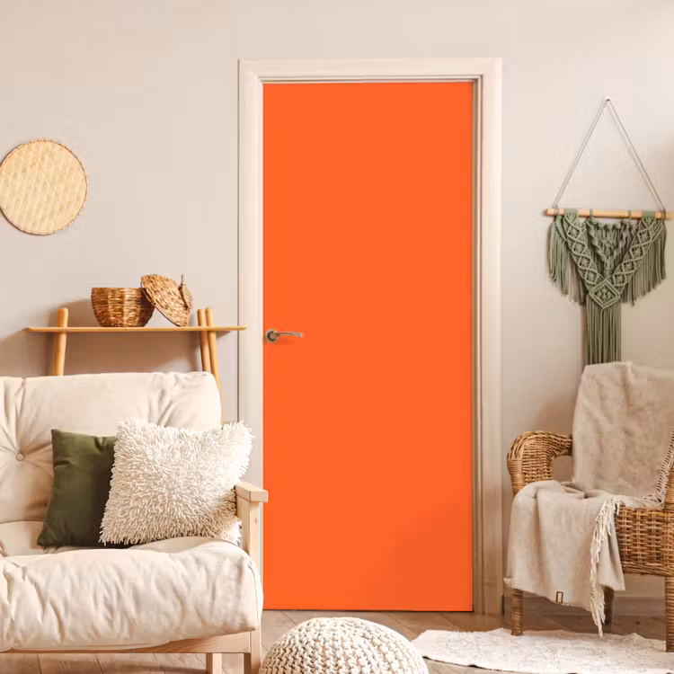 Vivid - Amber - Oranje deurposter klein 289 -sfeer2